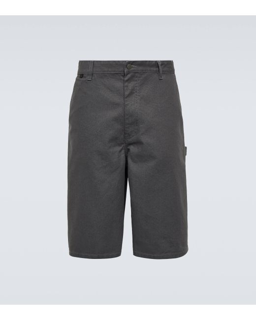 Acne Gray Cotton Canvas Shorts for men