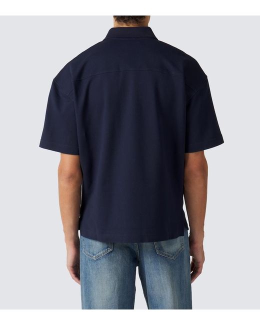 Polo Cassandre De Algodon Saint Laurent de hombre de color Blue