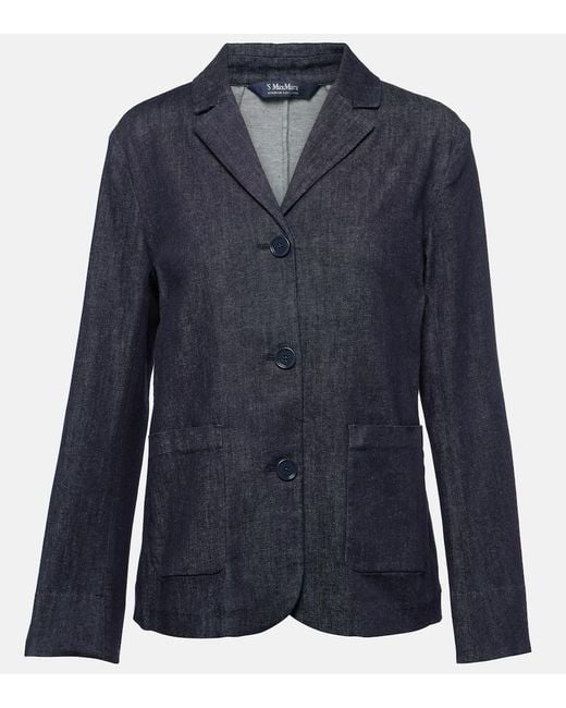 Blazer Robin De Denim Max Mara de color Blue