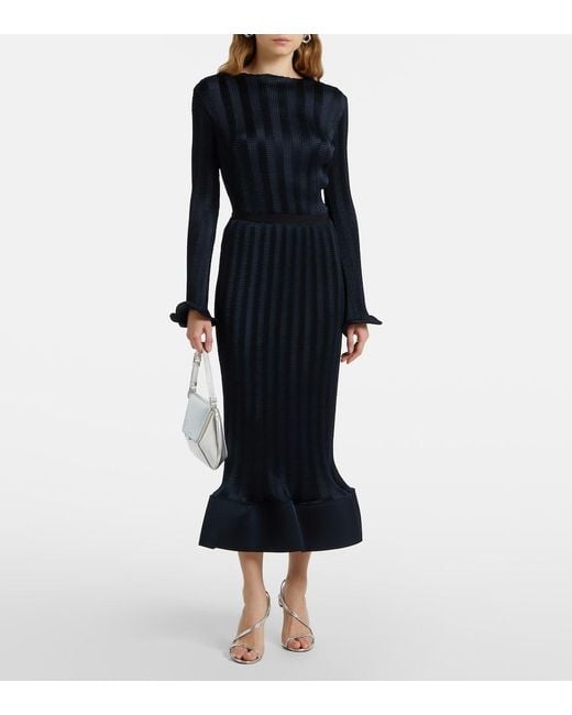 Jonathan Simkhai Blue Carys Knitted Top