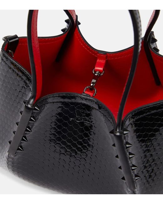 Christian Louboutin Cabarock Mini Patent Leather Tote Bag in
