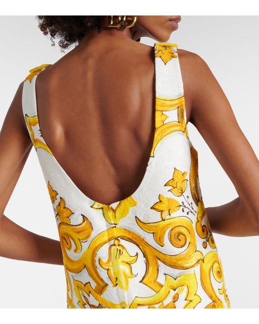 Dolce & Gabbana Yellow Sicilian Sunshine Mini Dress