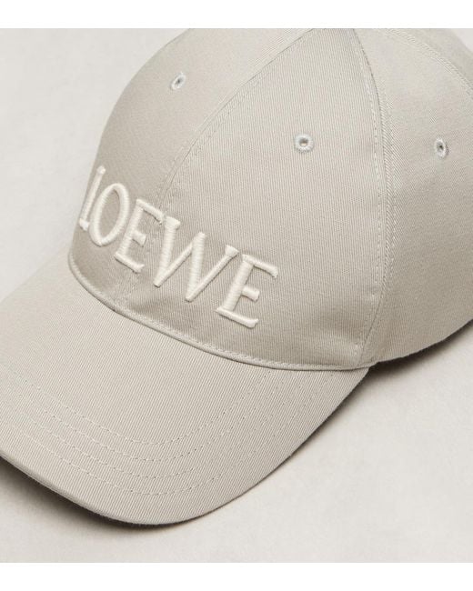 Loewe White Cotton Baseball Cap