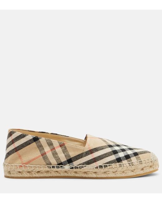 Espadrilles Burberry en coloris Natural