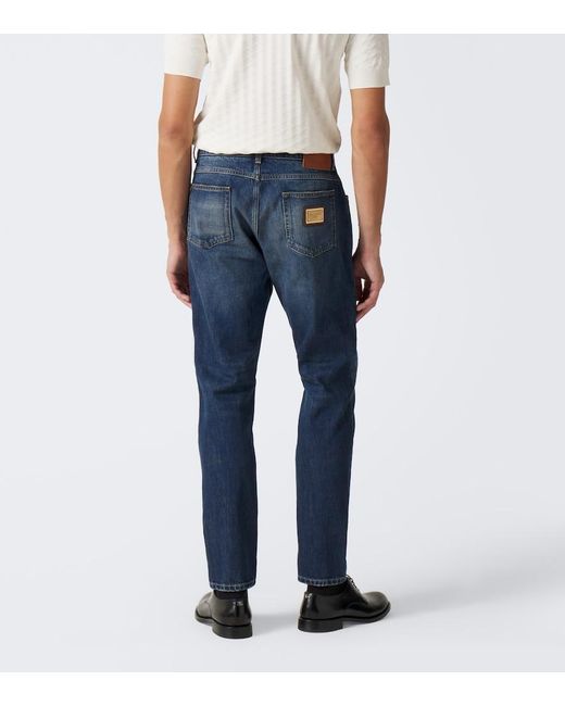 Dolce & Gabbana Blue Straight Jeans for men