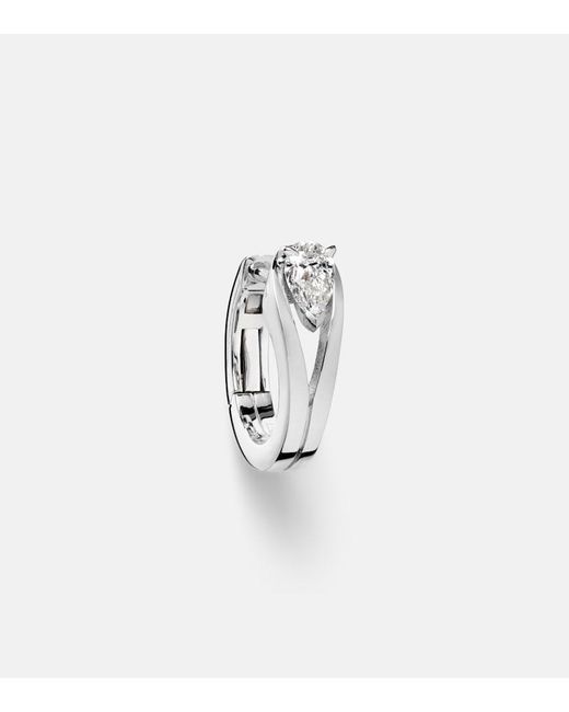 Repossi White Serti Inverse Xs 18Kt Single Earring With Diamond