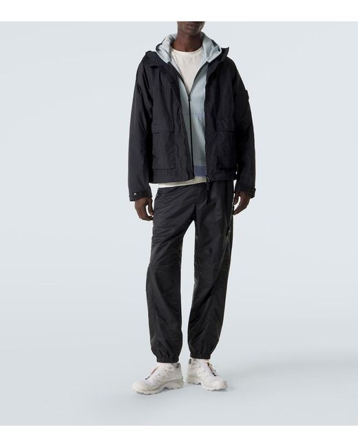 Stone Island Blue Compass Cotton-Blend Hoodie for men