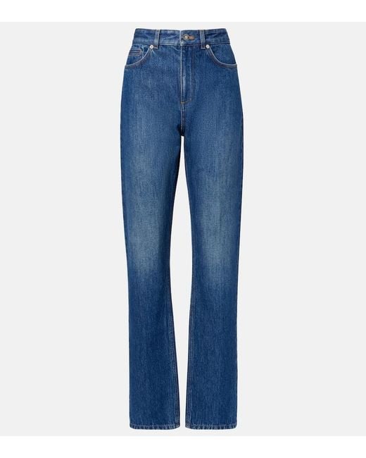 Givenchy Blue Mid-Rise Straight Jeans