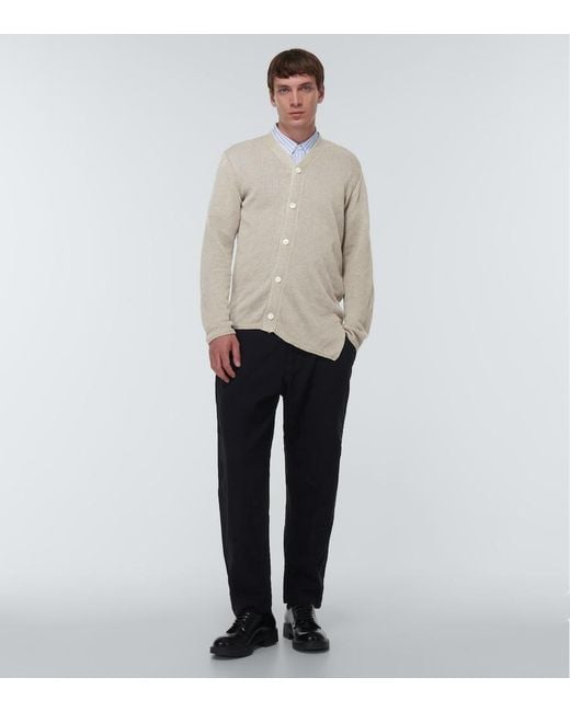 Comme des Garçons Natural Comme Des Garcons Homme Deux Asymmetrical Linen Cardigan for men
