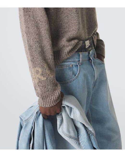 ERL Gray Wool-Blend Sweater for men