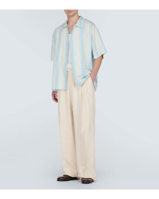 Commas Oversize Bowlinghemd in Blue für Herren