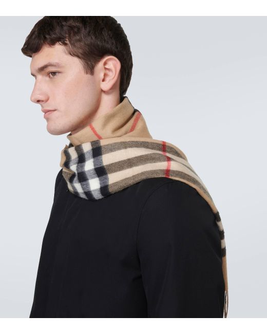 Burberry Natural Cashmere Scarf for men