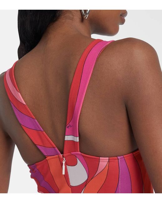 Emilio Pucci Red Iride Printed Minidress