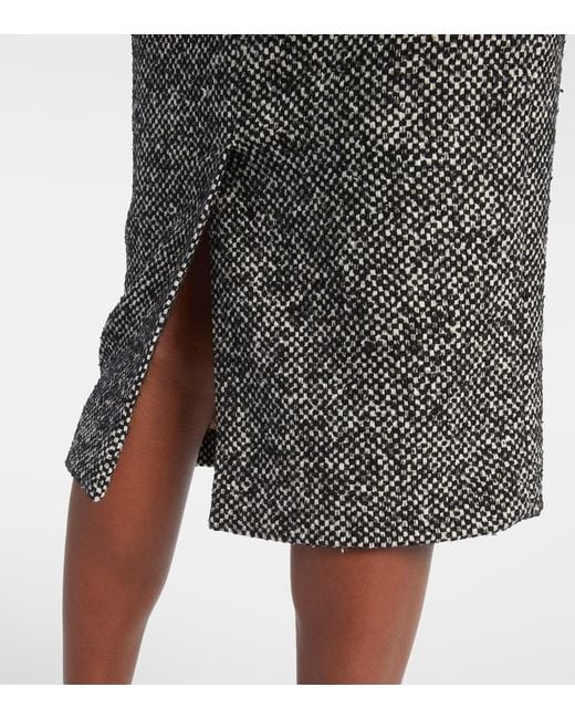 Dolce & Gabbana Gray Checked Midi Dress