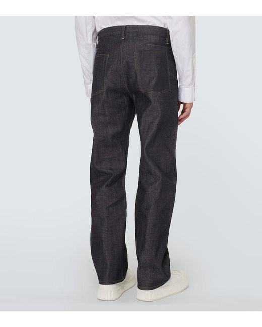 Jil Sander Gray Straight Jeans for men