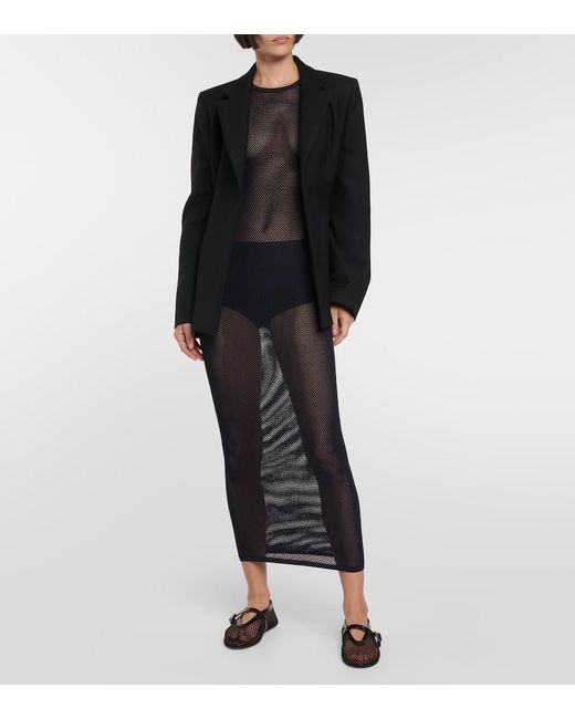 Alaïa Blue Archetypes Fishnet Gown