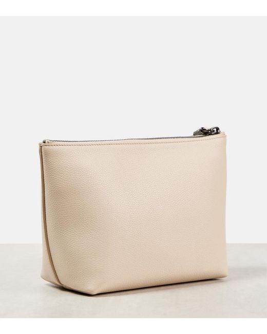 Brunello Cucinelli Natural Small Leather Clutch