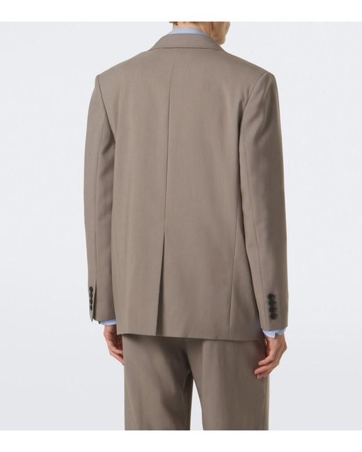 Saint Laurent Brown Wool And Mohair Blazer for men