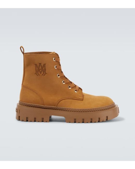 Amiri Brown Ma Jumbo Suede Ankle Boots for men