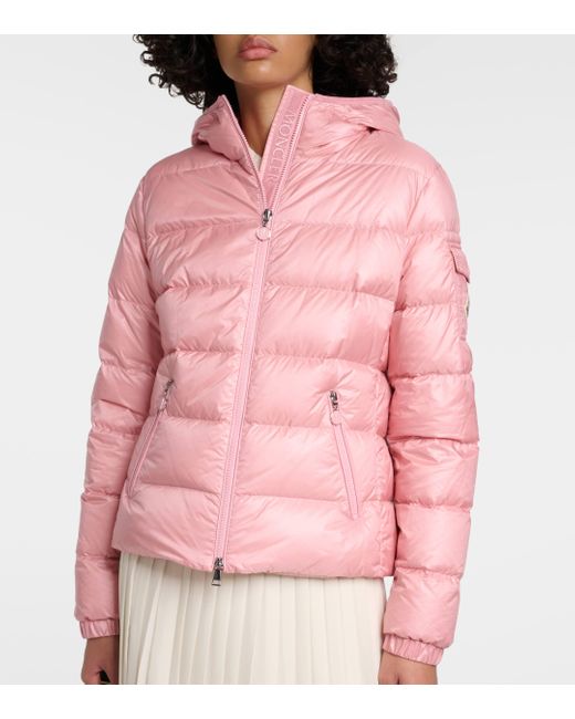 Moncler Pink Gles Quilted Down Jacket