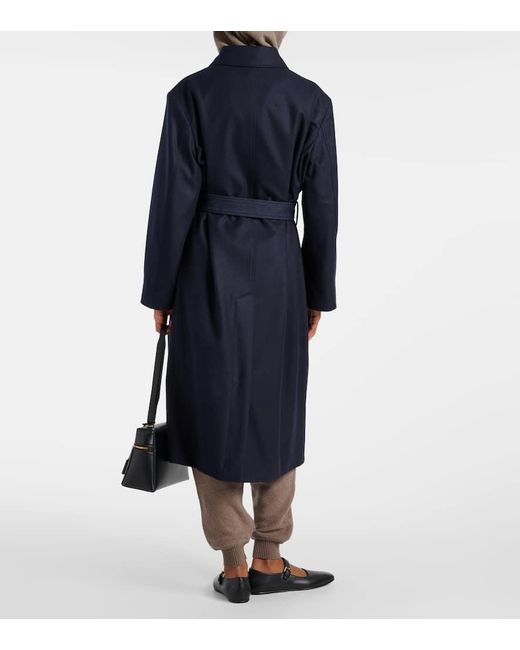 Cappotto Yudaki in lana e cashmere di Loro Piana in Blue
