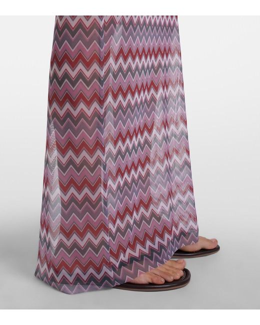 Bananhot Purple Renne Printed Cotton Maxi Dress