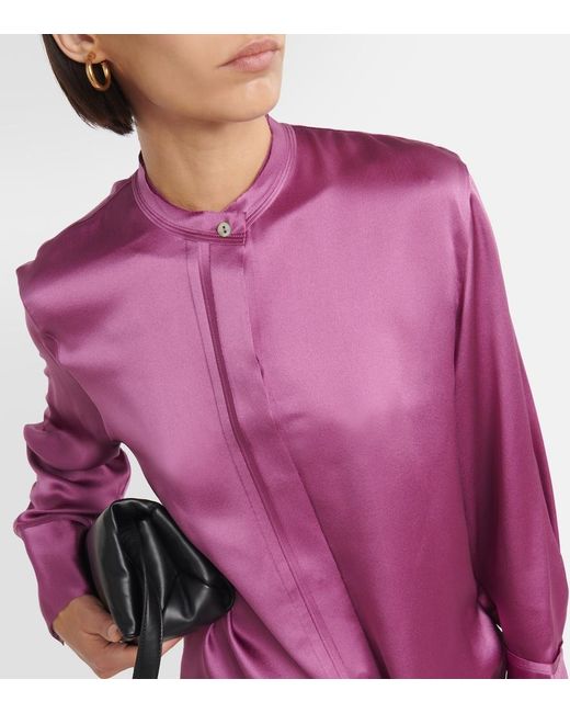 Vince Pink Silk Blouse
