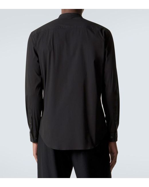 Giorgio Armani Black Icon Cotton-Blend Poplin Shirt for men