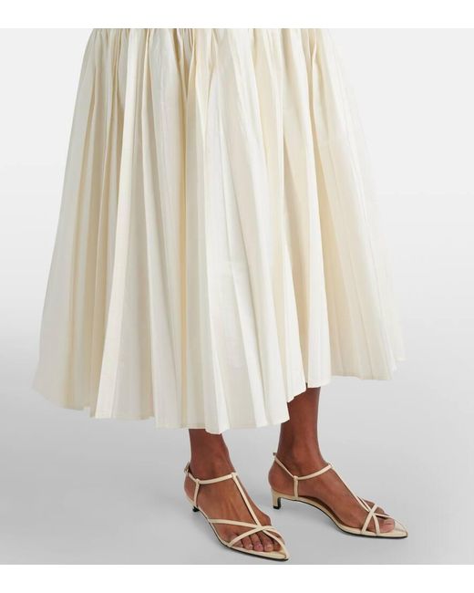 Robe Longue En Coton Jil Sander en coloris White