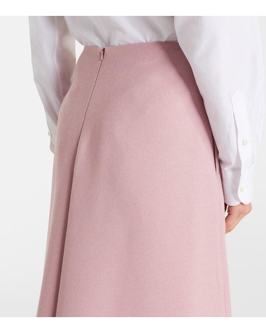 Dorothee Schumacher Pink Layered Coolness High-Rise Midi Skirt