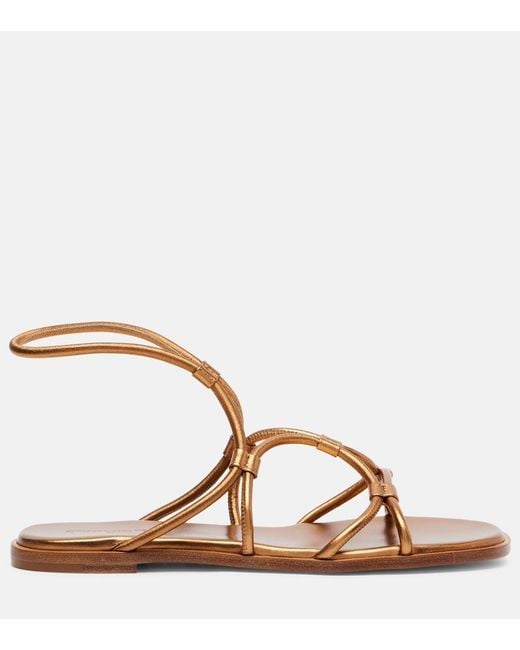 Gianvito Rossi Brown Leather Sandals