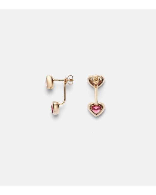 Roxanne First White 14Kt Earrings With Tourmaline And Rose Quartz