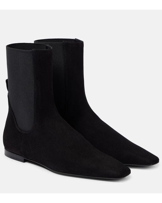 Totême  Black Suede Chelsea Boots