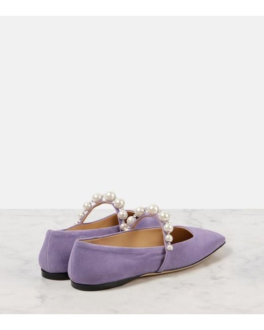 Jimmy Choo Purple Ade Suede Flat