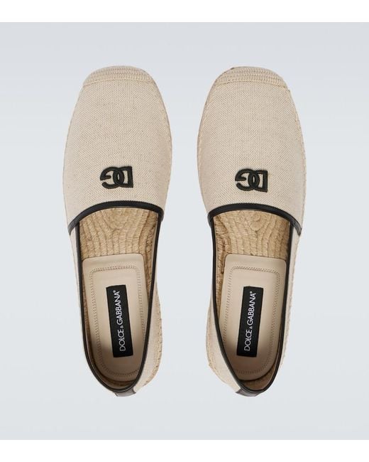 Dolce & Gabbana White Salt&Pepper And Nappa Espadrilles for men