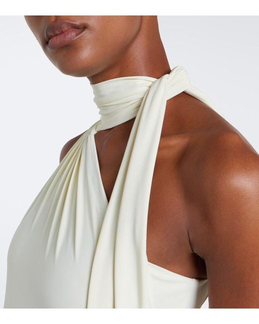 ‎Taller Marmo Natural Siwa Scarf-Detail Swimsuit And Beach Cover-Up Set