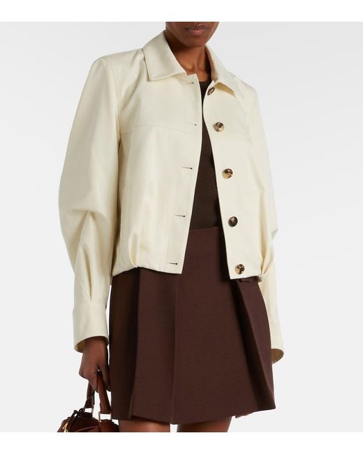Loewe Natural Cotton And Silk Blouson Jacket