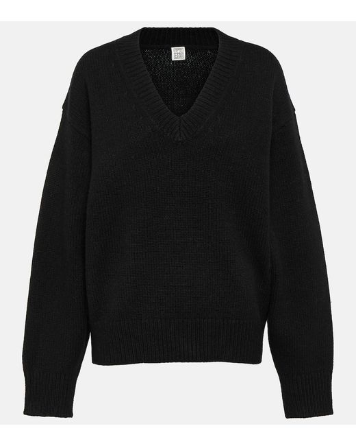 Pullover in lana e cashmere di Totême  in Black