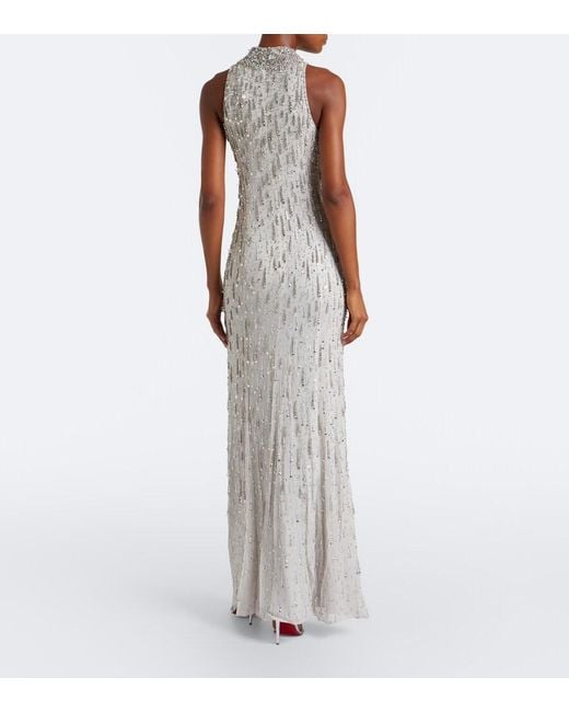 Jenny Packham White Santa Fe Embellished Gown
