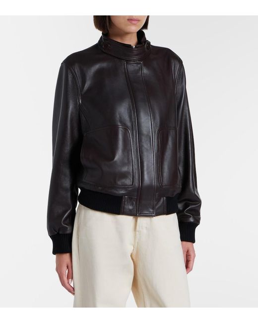 Nour Hammour Black Rios Leather Jacket