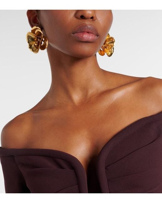 Jennifer Behr Metallic Ohrringe Gladiolus, 18Kt Vergoldet