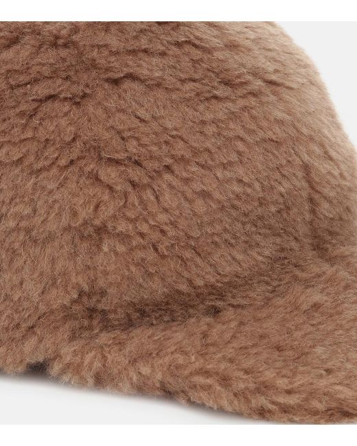 Max Mara Brown Gimmy Fluffy Baseball Hat