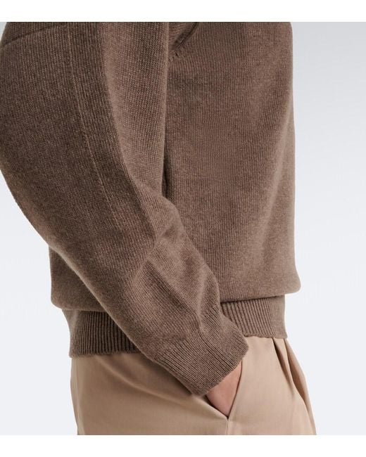 Jil Sander Brown Wool-Blend Sweater