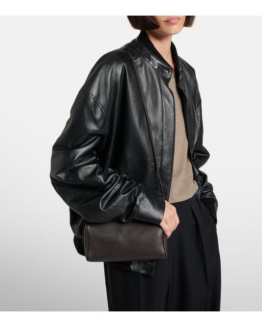 The Row Black '90S Leather Shoulder Bag