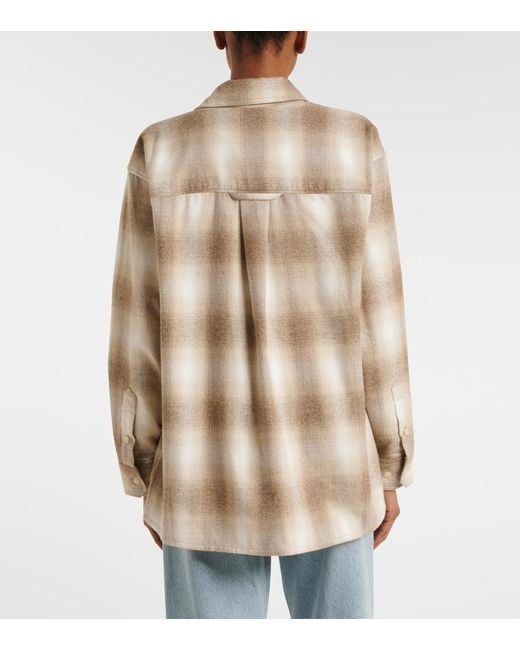 Citizens of Humanity Natural Kota Checked Cotton Flannel Shirt