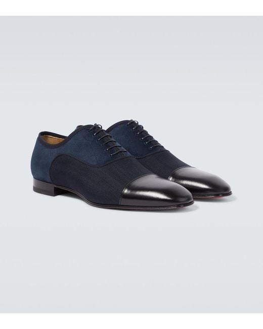 Christian Louboutin Blue Greggo Leather Oxford Shoes for men