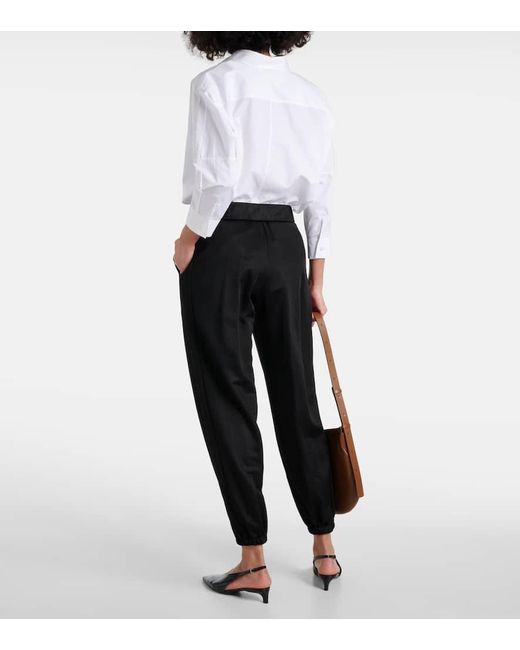 Jil Sander Black High-rise Tapered Pants