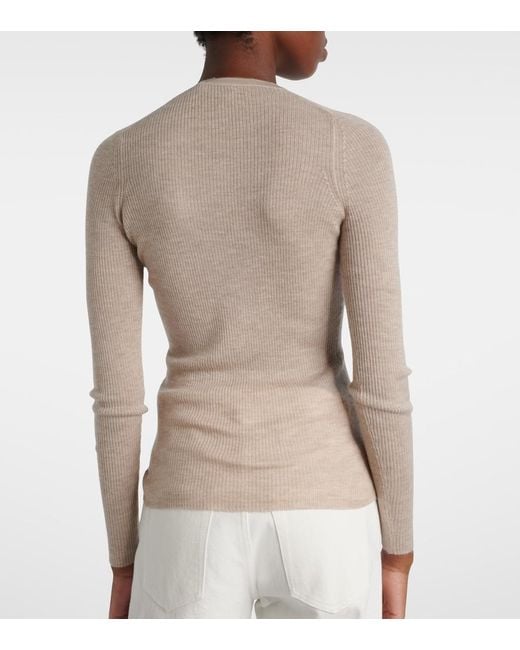 Gabriela Hearst Natural Julian Cashmere And Silk Henley Shirt
