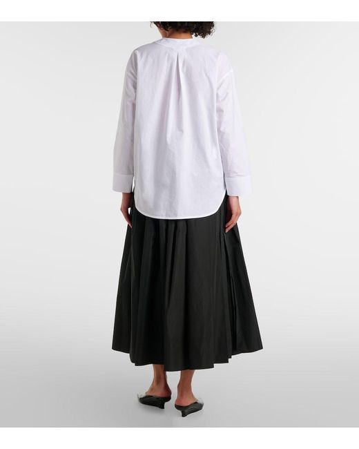 Max Mara White Yole Cotton Top