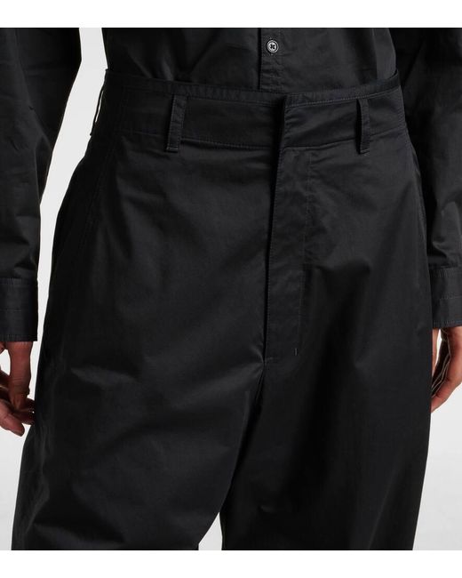 Lemaire Blue Hose Aus Baumwollsatin